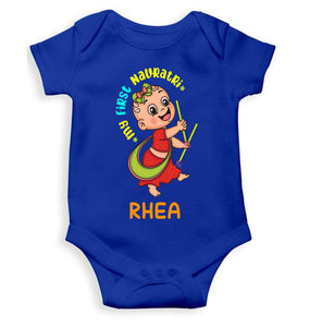 Custom Name My First Navratri Rompers for Baby Girl- KidsFashionVilla