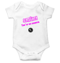 Load image into Gallery viewer, Smile you are on camera Rompers for Baby Girl- KidsFashionVilla
