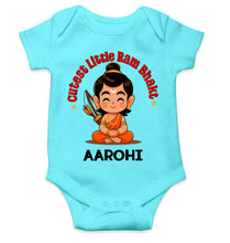 Load image into Gallery viewer, Custom Name Cutest little Ram Bhakt Dusshera Rompers for Baby Girl- KidsFashionVilla
