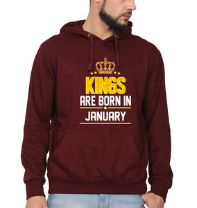Kings Are Born In January Men Hoodies-KidsFashionVilla
