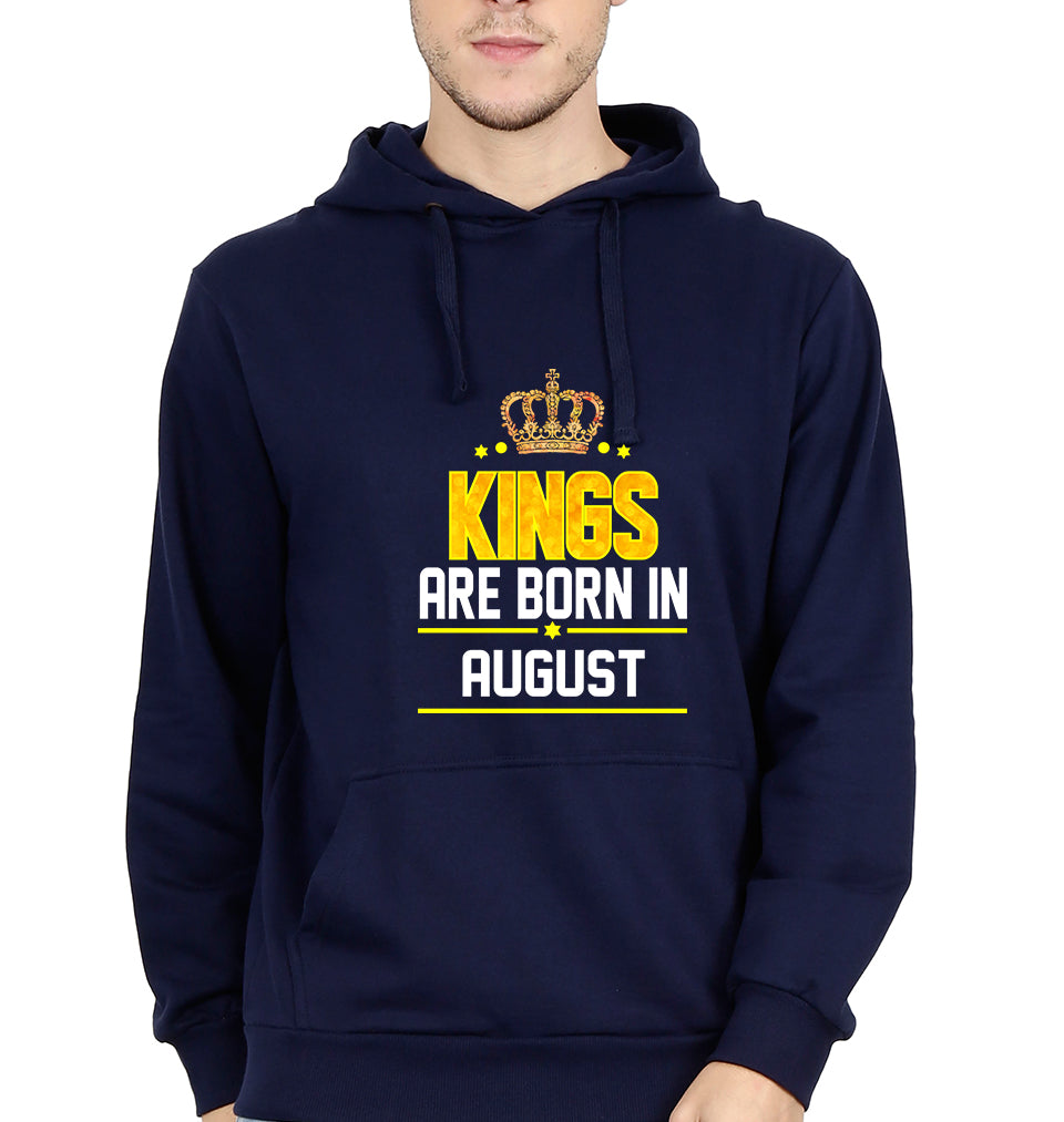Kings Are Born In August Men Hoodies-KidsFashionVilla