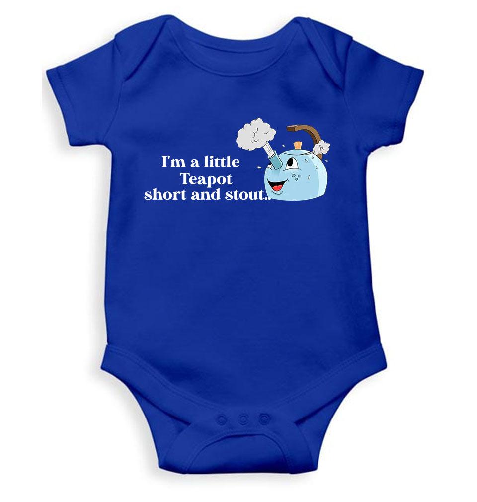 I Am A Little Teapot Poem Rompers for Baby Boy- KidsFashionVilla
