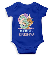 Load image into Gallery viewer, Custom Name 3 Month Birthday Teddy Design Rompers for Baby Boy- KidsFashionVilla
