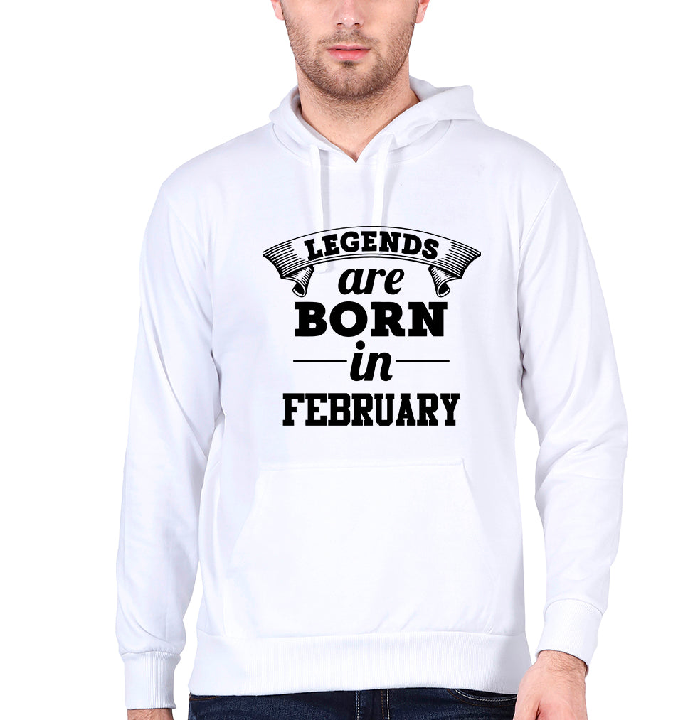 Legends are Born in February Men Hoodies-KidsFashionVilla