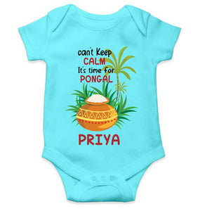 Custom Name Time For Pongal Makar Sankranti Rompers for Baby Girl- KidsFashionVilla