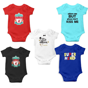 Set of 5 trendy Rompers for Baby Boy and Baby Girl- KidsFashionVilla