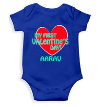 Load image into Gallery viewer, Custom Name 1st Valentine Rompers for Baby Boy- KidsFashionVilla
