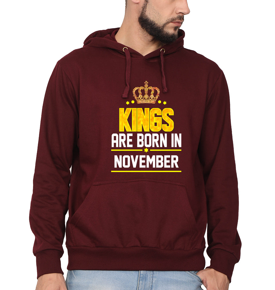 Kings Are Born In November Men Hoodies-KidsFashionVilla