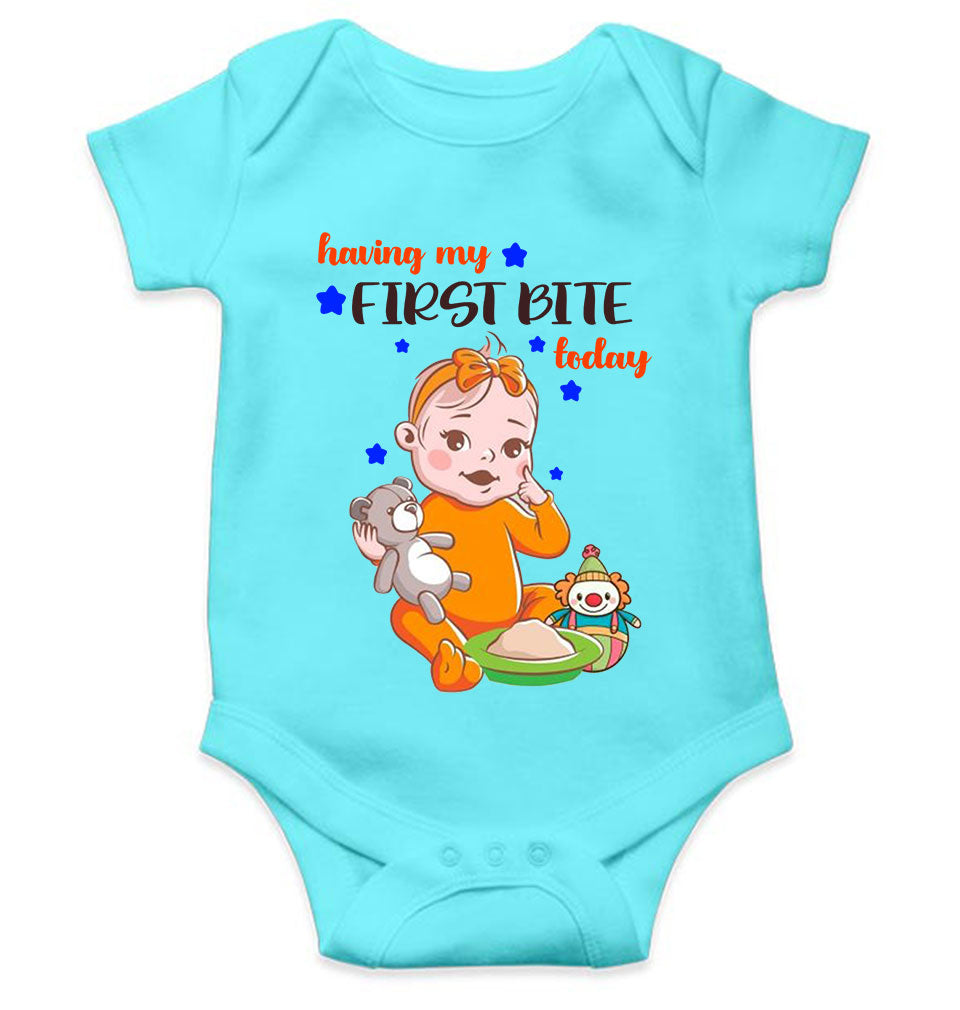 First Bites Baby Food Rompers for Baby Girl- KidsFashionVilla