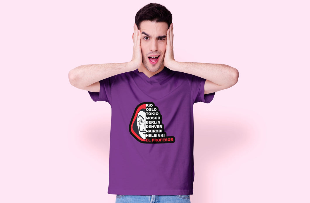 Professor Money Heist Half Sleeves T-Shirt- KidsFashionVilla