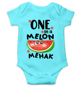 Custom Name Happy One Year Birthday Rompers for Baby Girl- KidsFashionVilla