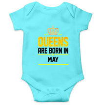 Load image into Gallery viewer, Queens Are Born In May Rompers for Baby Girl- KidsFashionVilla
