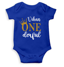 Load image into Gallery viewer, Custom Name First Birthday Rompers for Baby Boy- KidsFashionVilla
