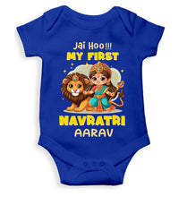 Load image into Gallery viewer, Custom Name Jai Hoo !!! My First Navratri Rompers for Baby Boy- KidsFashionVilla
