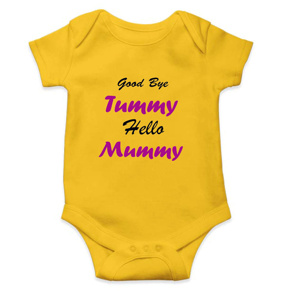 Good Bye Tummy Hello Mummy Rompers for Baby Girl - KidsFashionVilla