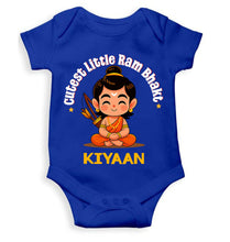 Load image into Gallery viewer, Custom Name Cutest little Ram Bhakt Dusshera Rompers for Baby Boy- KidsFashionVilla
