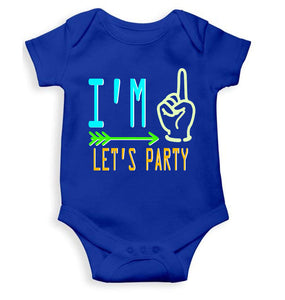 One Lets Party First Birthday Rompers for Baby Girl- KidsFashionVilla