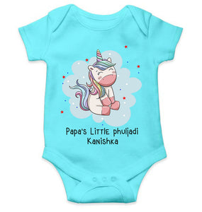 Custom Name Papas Little Phuljadi Diwali Rompers for Baby Girl- KidsFashionVilla