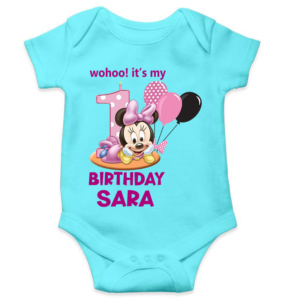 Custom Name Its My First Birthday Rompers for Baby Girl- KidsFashionVilla