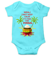 Load image into Gallery viewer, Custom Name Cant Keep Calm Its Time For Pongal Rompers for Baby Boy- KidsFashionVilla
