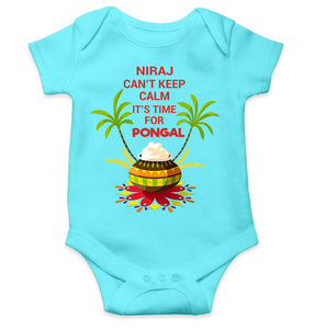 Custom Name Cant Keep Calm Its Time For Pongal Rompers for Baby Boy- KidsFashionVilla