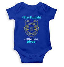 Load image into Gallery viewer, Custom Name IPL PBKS Punjab Kings PlayPunjabi Kings Eleven Punjab Rompers for Baby Girl- KidsFashionVilla
