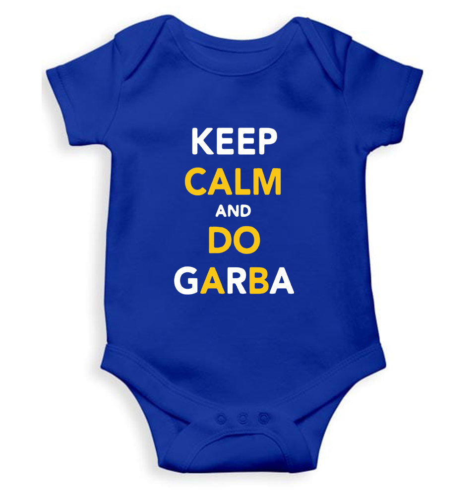Keep Calm And Do Garbha Rompers for Baby Girl- KidsFashionVilla