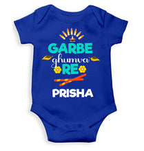Load image into Gallery viewer, Custom Name Garbe Ghumva Re Navratri Rompers for Baby Girl- KidsFashionVilla
