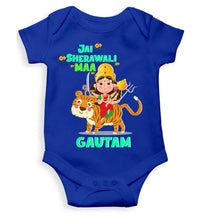 Load image into Gallery viewer, Custom Name Jai Sherawali Maa Navratri Rompers for Baby Boy- KidsFashionVilla
