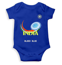 Load image into Gallery viewer, Bleed Blue Cricket Rompers for Baby Girl- KidsFashionVilla
