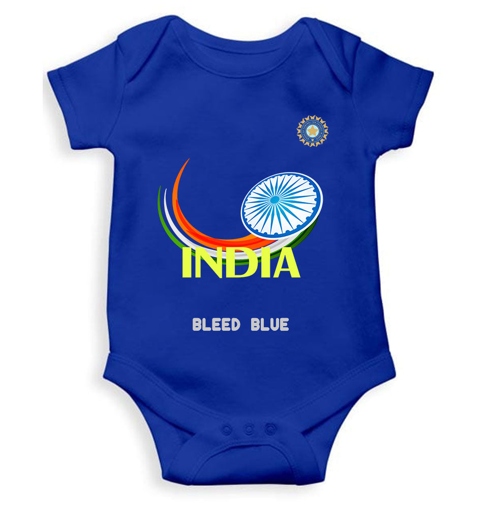 Bleed Blue Cricket Rompers for Baby Girl- KidsFashionVilla