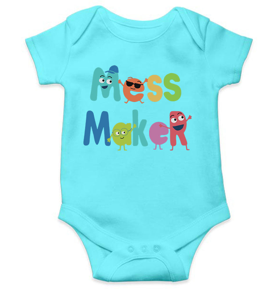 Mess Maker Cartoon Rompers for Baby Girl- KidsFashionVilla