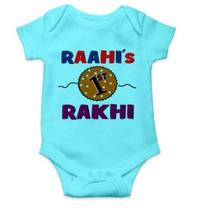 Custom Name First Rakhi Rompers for Baby Girl- KidsFashionVilla