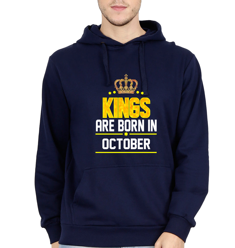 Kings Are Born In October Men Hoodies-KidsFashionVilla
