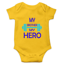 Load image into Gallery viewer, My Brother My Hero Rompers for Baby Girl- KidsFashionVilla
