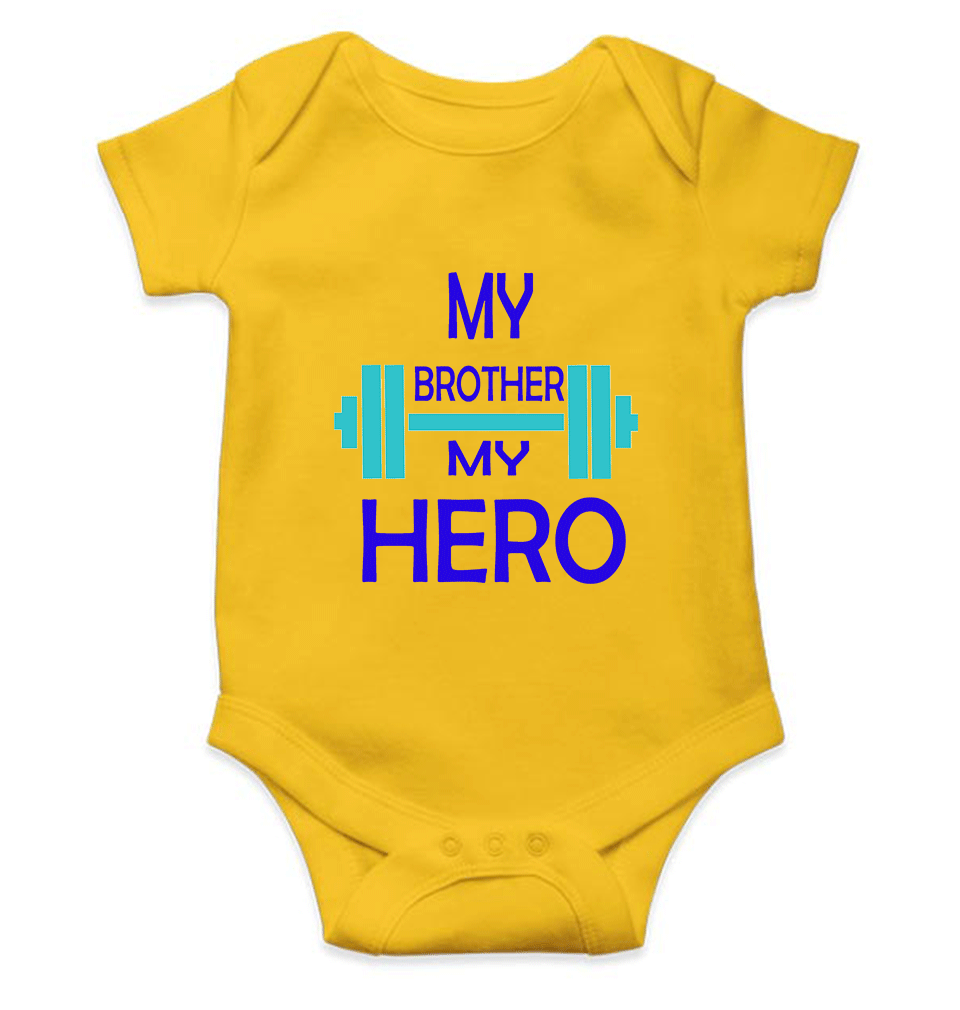 My Brother My Hero Rompers for Baby Girl- KidsFashionVilla