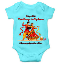 Load image into Gallery viewer, Durga Pooja Aaya Hai Maa Durga Ka Tyohaar Rompers for Baby Girl- KidsFashionVilla
