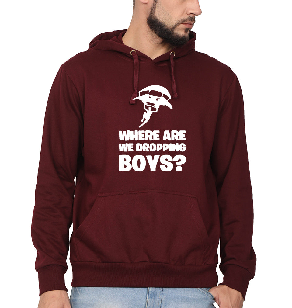 PUBG Where Are We Dropping Boys Men Hoodies-KidsFashionVilla