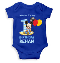 Load image into Gallery viewer, Custom Name Its My First Birthday Rompers for Baby Boy- KidsFashionVilla

