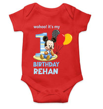 Load image into Gallery viewer, Custom Name Its My First Birthday Rompers for Baby Boy- KidsFashionVilla

