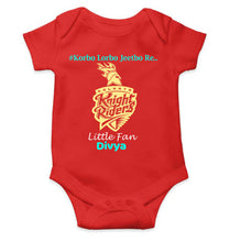 Load image into Gallery viewer, Custom Name IPL KKR Kolkata Knight Riders Korbo Lorbo Jeetbo Re Rompers for Baby Girl- KidsFashionVilla
