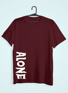 Alone Women Half Sleeves T-shirt- KidsFashionVilla