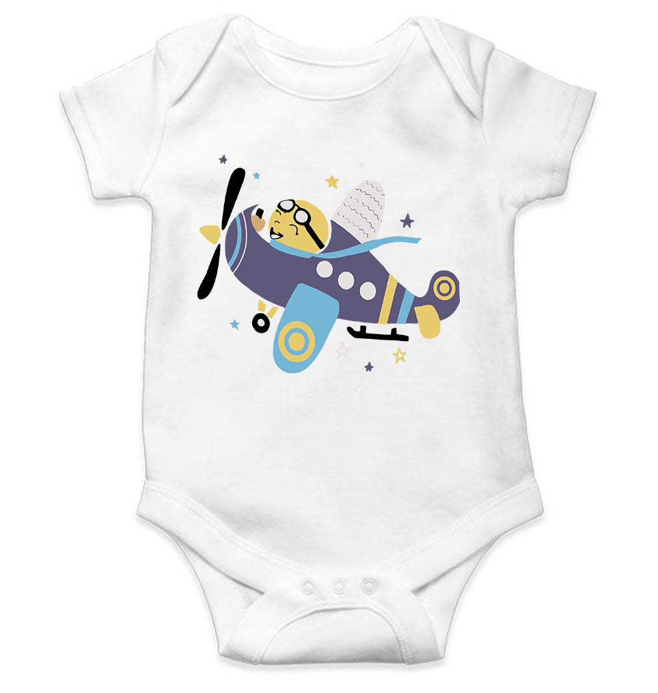 Jumbo Jet Cartoon Rompers for Baby Girl- KidsFashionVilla