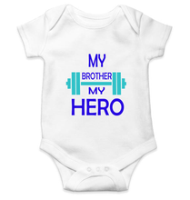 Load image into Gallery viewer, My Brother My Hero Rompers for Baby Boy- KidsFashionVilla
