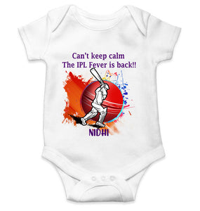 Custom Name Can Not Keep Calm IPL Rompers for Baby Girl- KidsFashionVilla