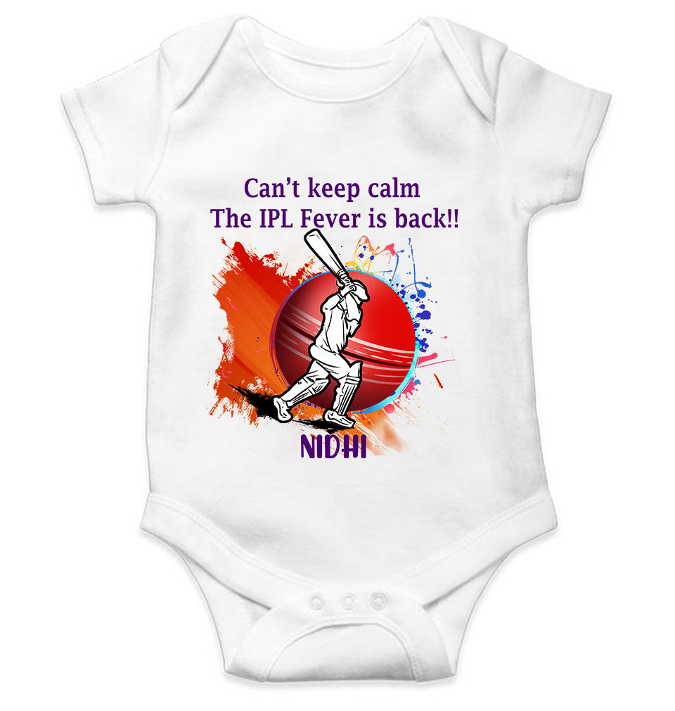 Custom Name Can Not Keep Calm IPL Rompers for Baby Girl- KidsFashionVilla