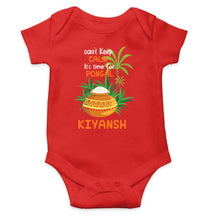Load image into Gallery viewer, Custom Name Time For Pongal Makar Sankranti Rompers for Baby Boy- KidsFashionVilla
