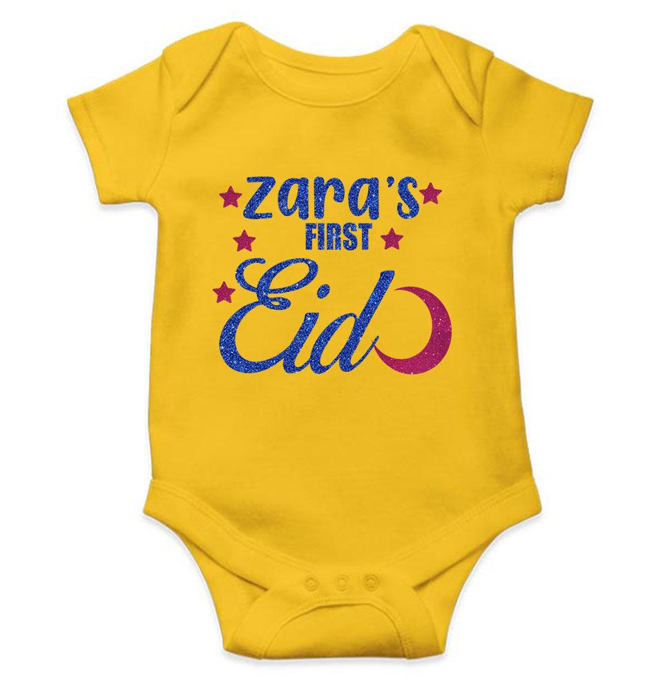 1st Eid Custom Name Rompers for Baby Girl- KidsFashionVilla