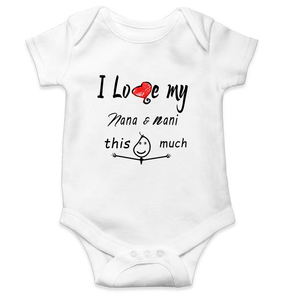 I Love My Nana Nani Rompers for Baby Girl- KidsFashionVilla
