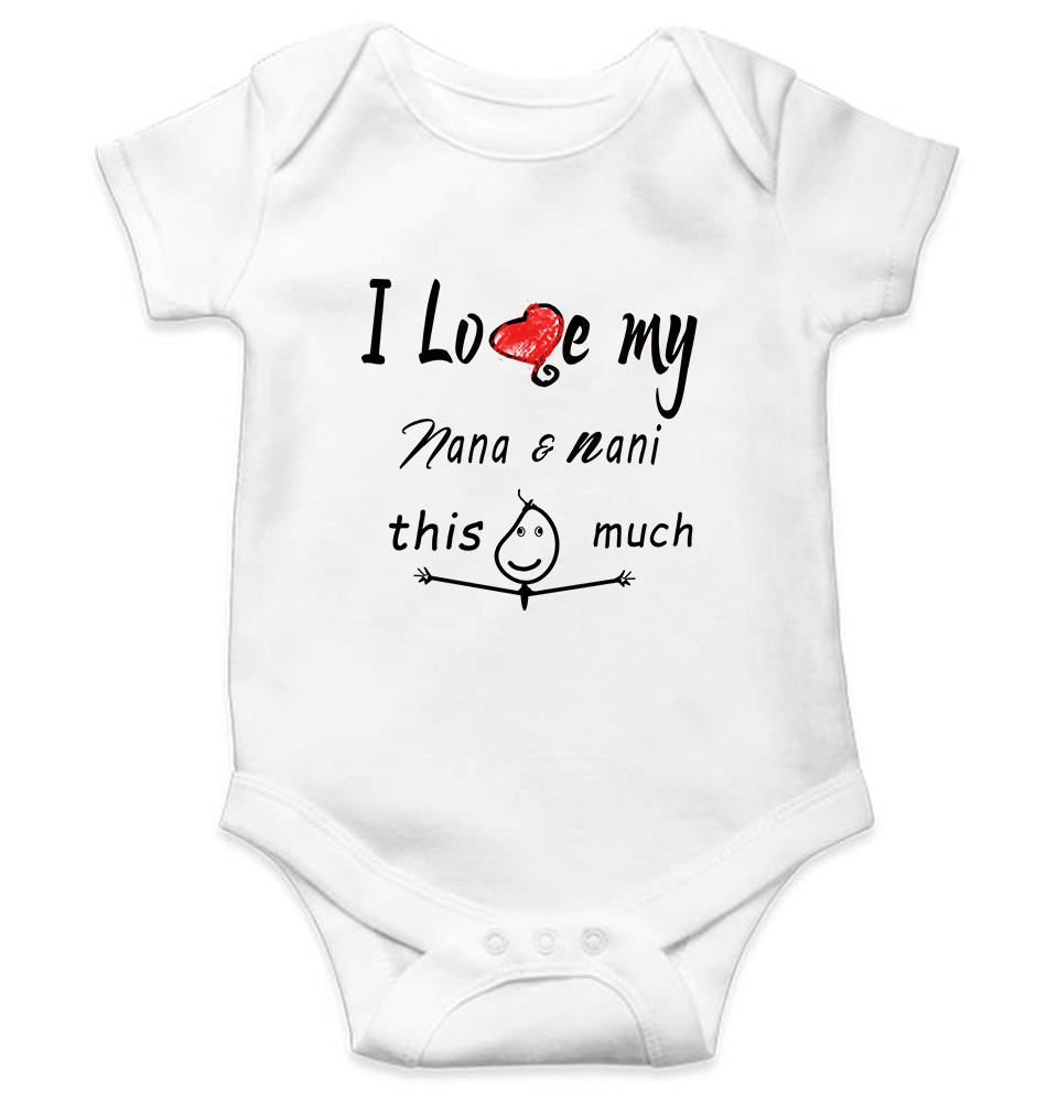 I Love My Nana Nani Rompers for Baby Girl- KidsFashionVilla